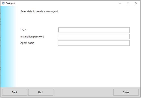 DW-Service Agent Information Form.